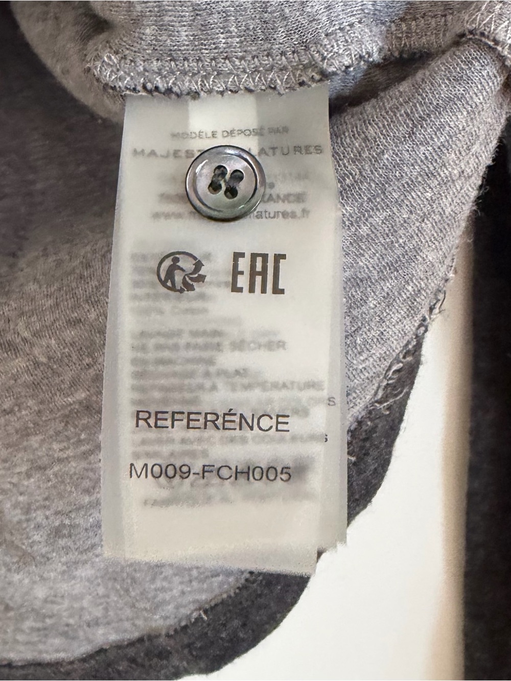 MAJESTIC FILATURES double face top in anthracite Size 3 Large - Picture 6 of 8
